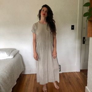 FLAX natural linen field dress